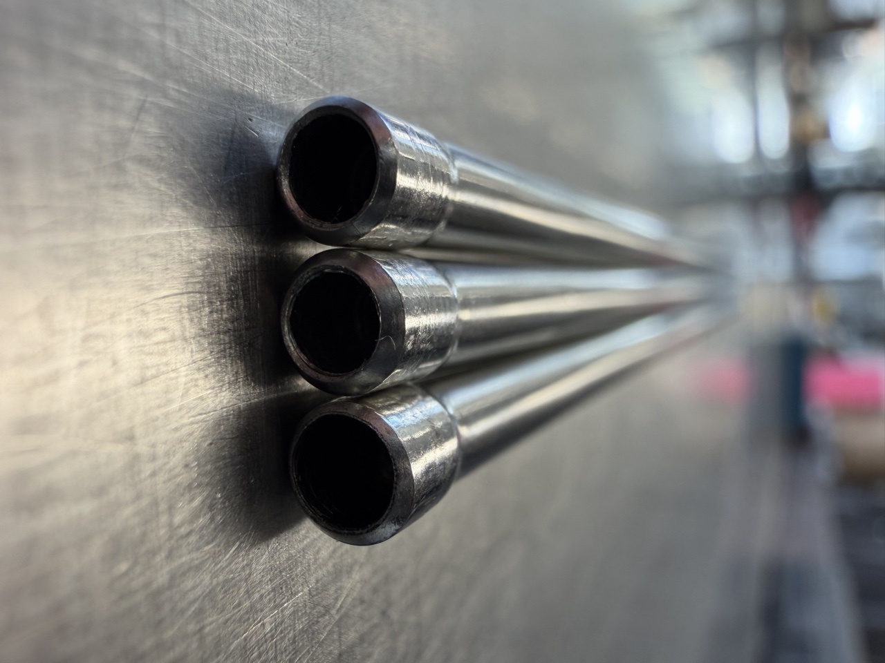 Stainless steel tubes with tapered ends